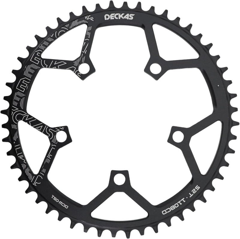 DJC Components DJC Bike Chainring 110BCD Round Road Bike Chainring Narrow Wide Tooth 5 Arms Aluminum Lightweight for Force Red Rival s350 s900 36 38 40 42 44 46 48 50 52 54 56T - Image 1